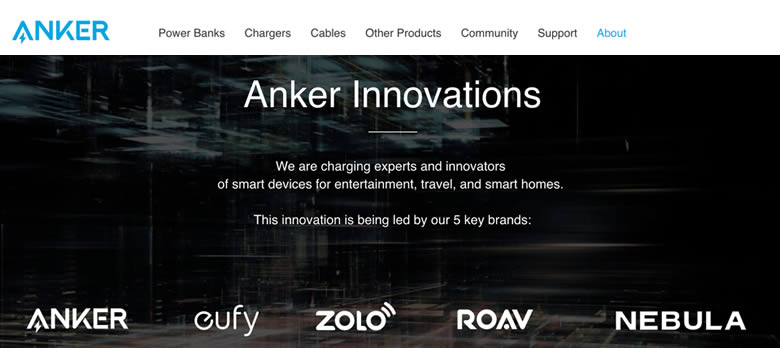 Anker website