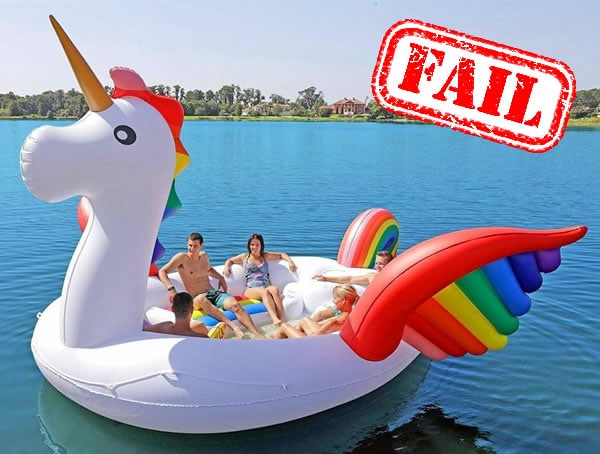 Giant inflatable unicorn