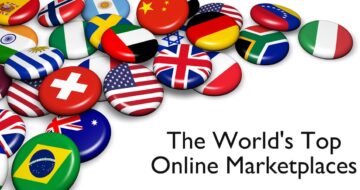 Flag buttons for the worlds top online marketplaces