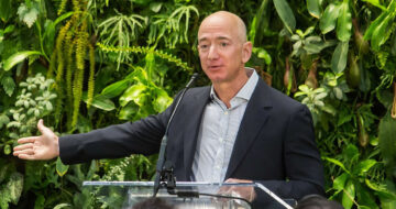 Jeff Bezos at Amazon Spheres Grand Opening in Seattle