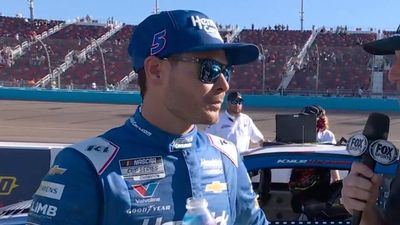 Kyle Larson: 'Good to finish third' after last-lap battle with Bell, Hamlin