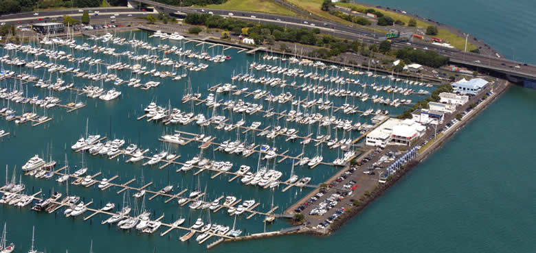 Westhaven Marina in Auckland, the largest yacht marina in the Southern Hemisphere