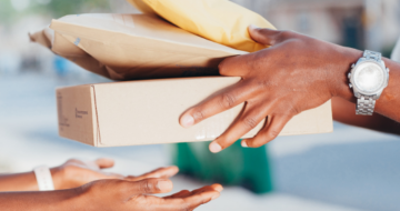 parcels being delivered