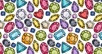 Precious stones from above illustration