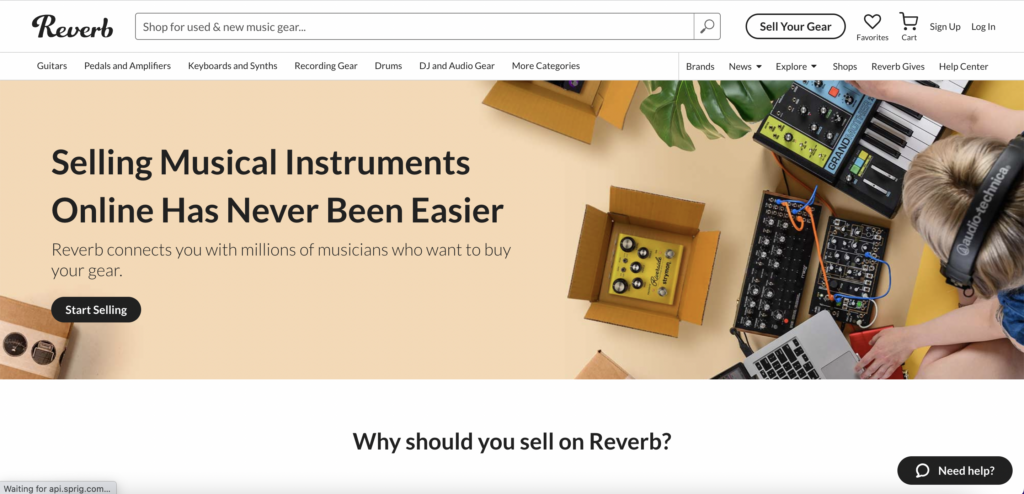 Reverb website