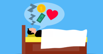 Illustration of a man sleeping